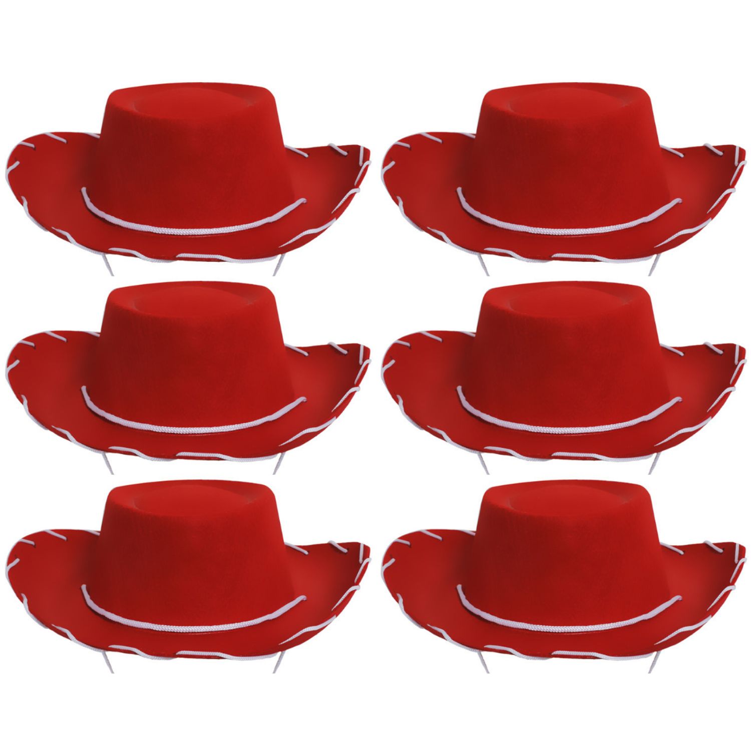 Click to view product details and reviews for Childs Red Cowboy Hat Pack Of 6.