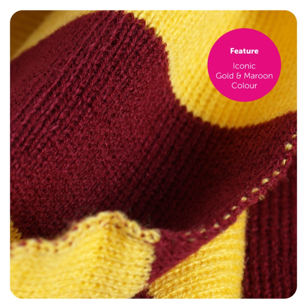 Maroon & Gold Striped Wizard Scarf