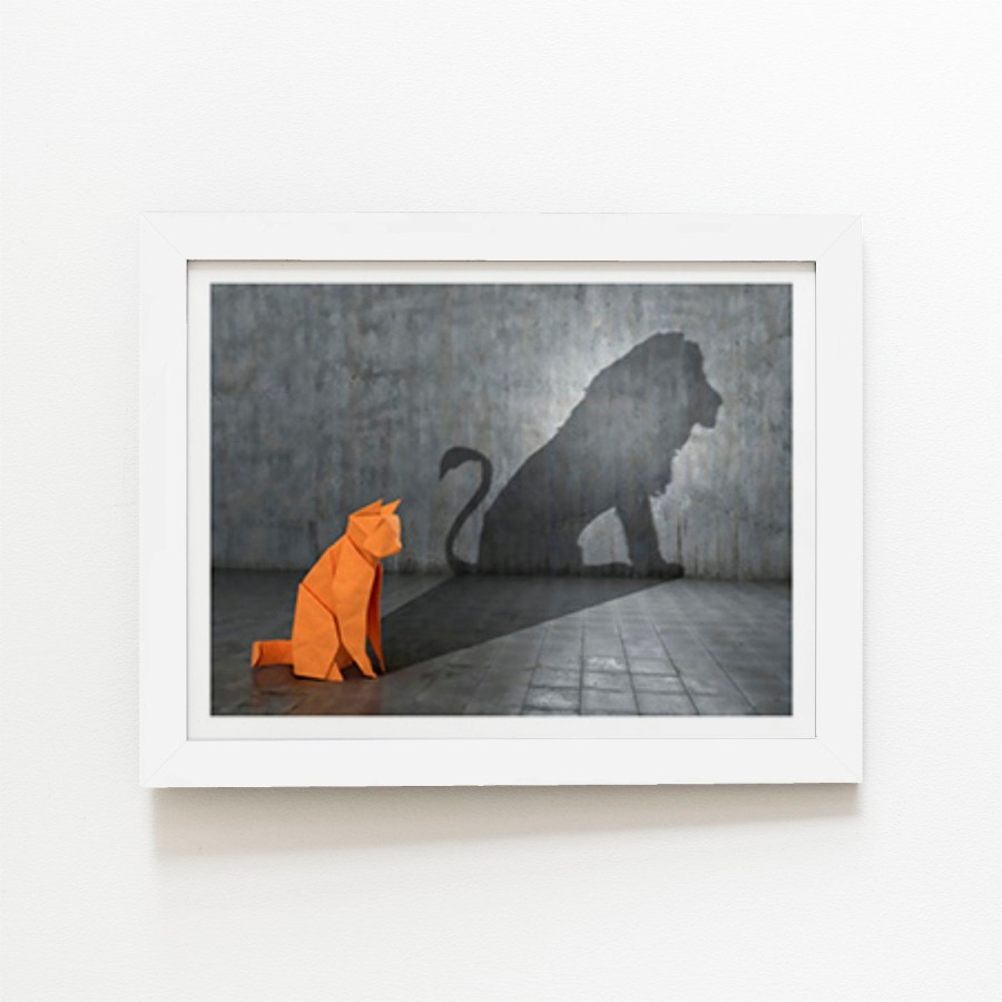 Click to view product details and reviews for Hidden Potential Lion Art Prints 12 X 16 Black Frame.