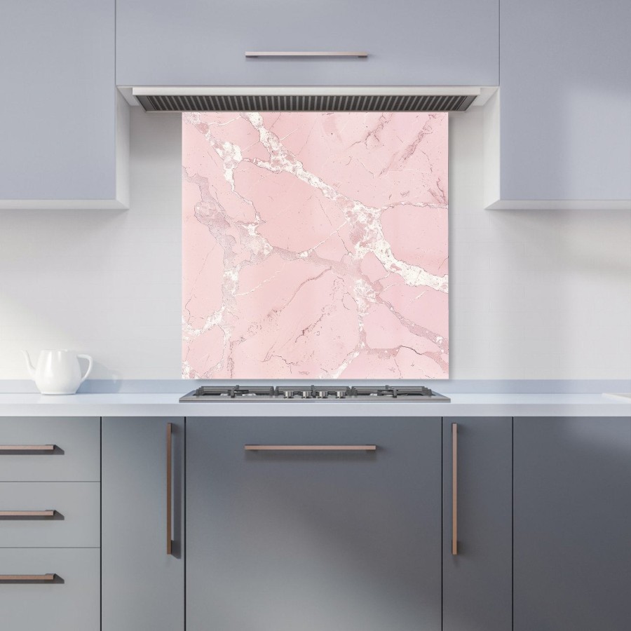 Click to view product details and reviews for Baby Pink Quartz Effect Kitchen Splashback W600mm X H600mm.