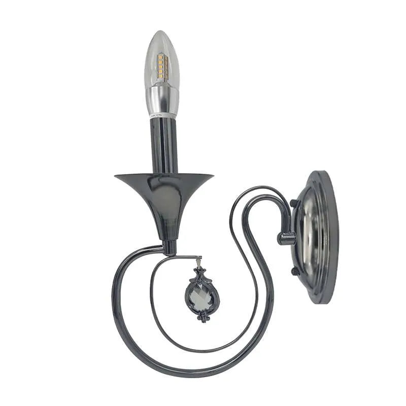 Click to view product details and reviews for Chrome Candle Wall Light Curved Arm For Home 4937 With Bulb.