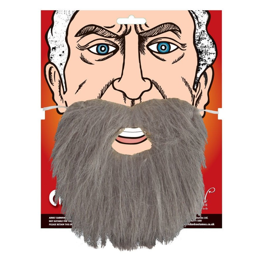 Mens Grey Fancy Dress Beard