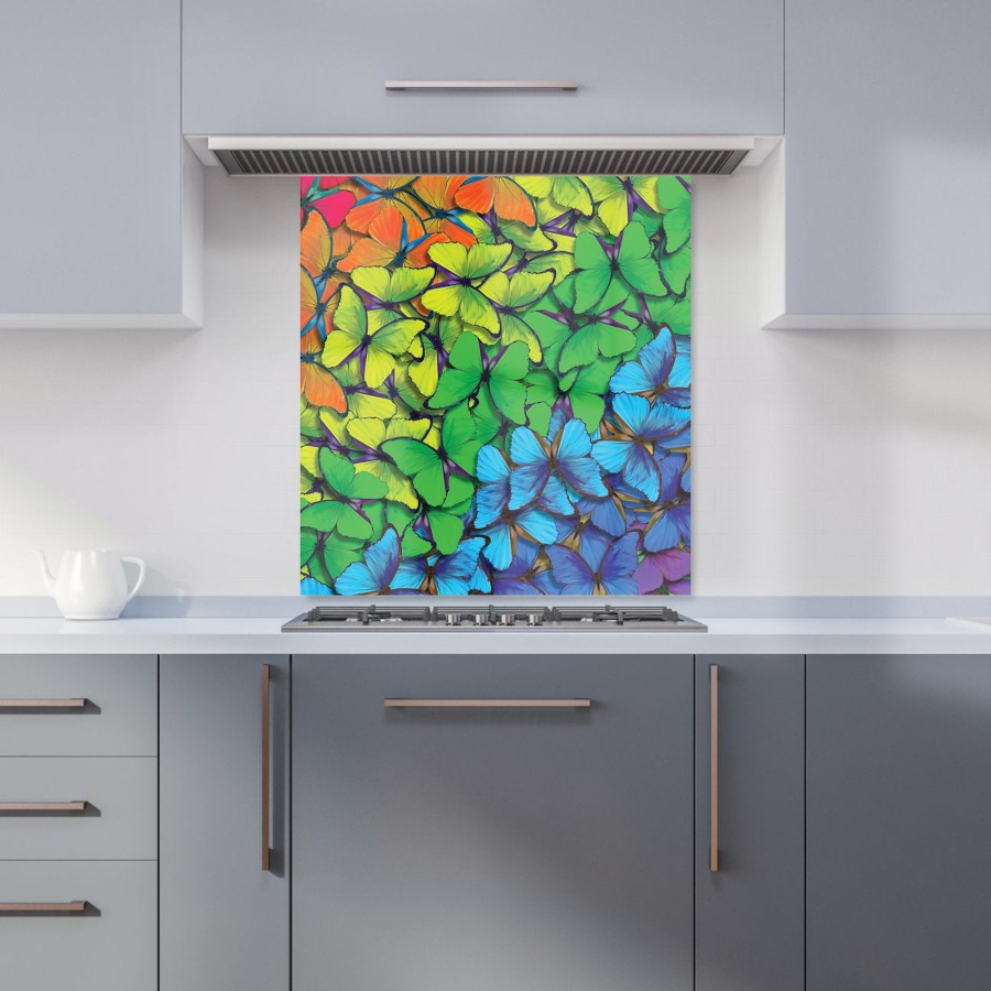 Click to view product details and reviews for Multicoloured Butterflies Kitchen Splashback W700mm X H750mm.