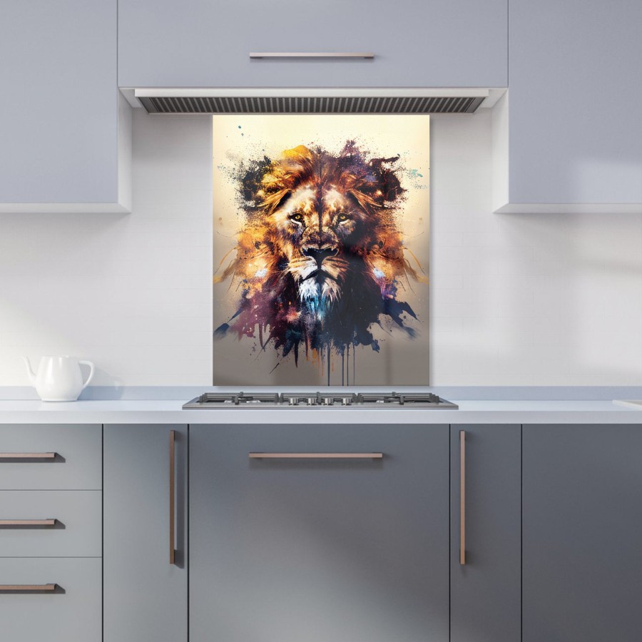 Click to view product details and reviews for Majestic Lion Face Splashart Kitchen Splashback W600mm X H750mm.