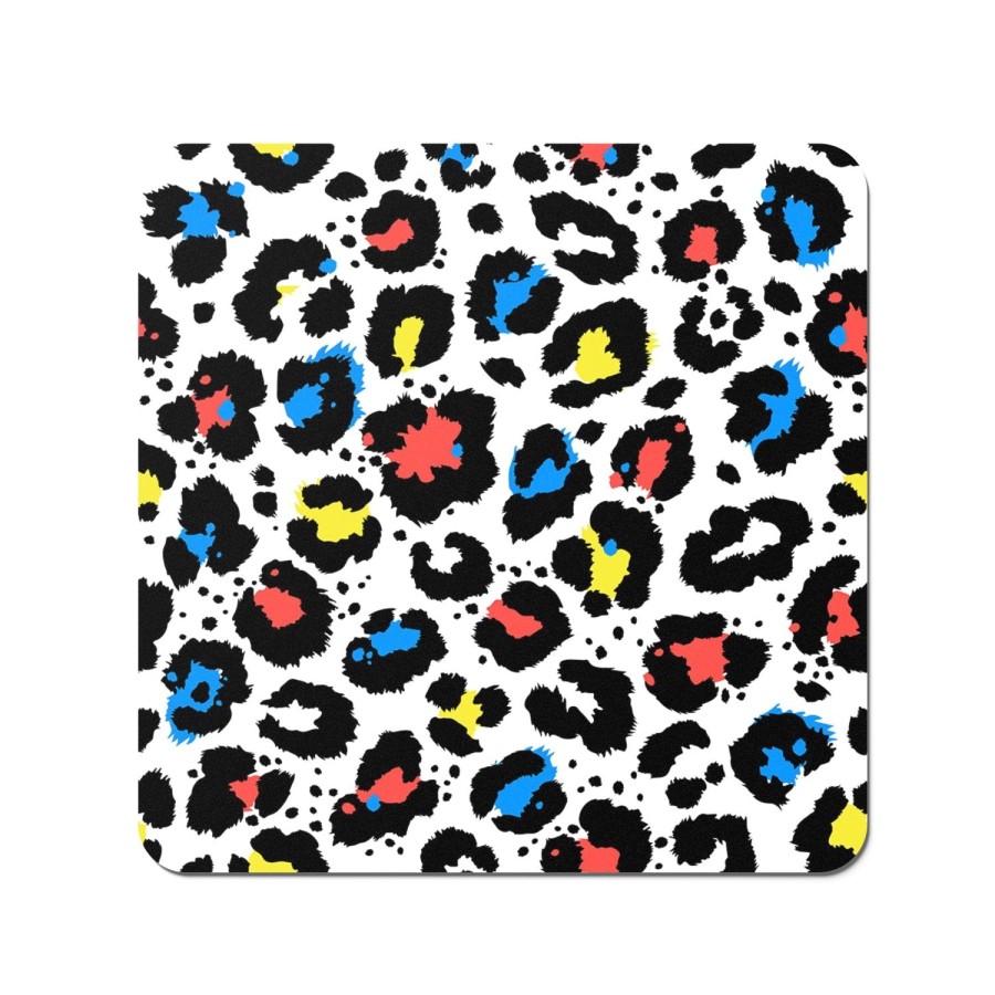 Click to view product details and reviews for Coloured Leopard Print Coasters.