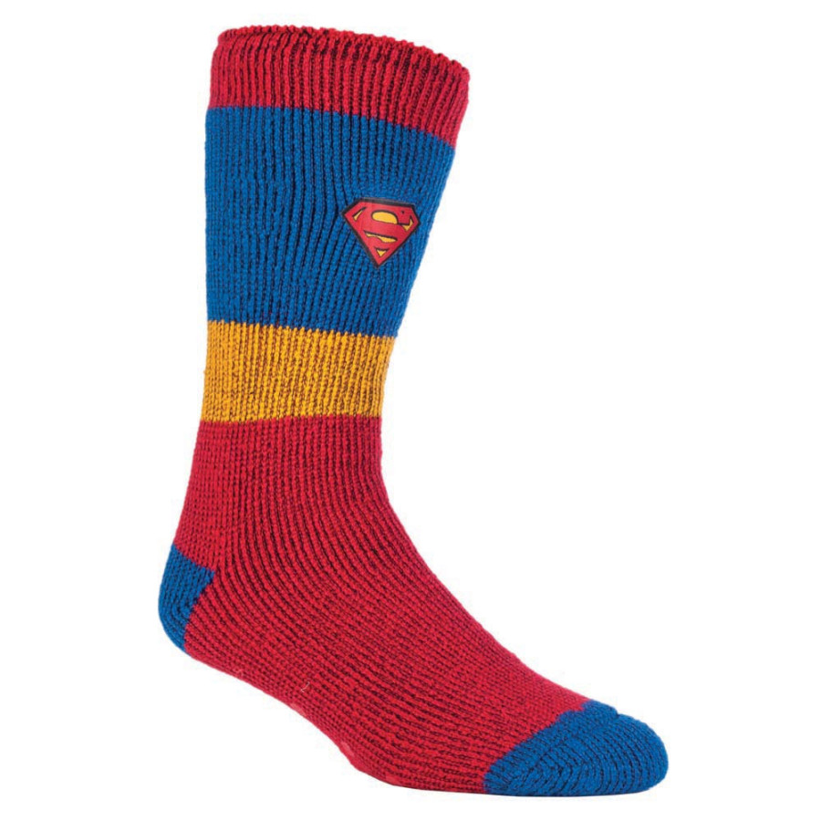 Click to view product details and reviews for Heat Holders Mens Film Tv Themed Thermal Slipper Socks Superman 6 11.