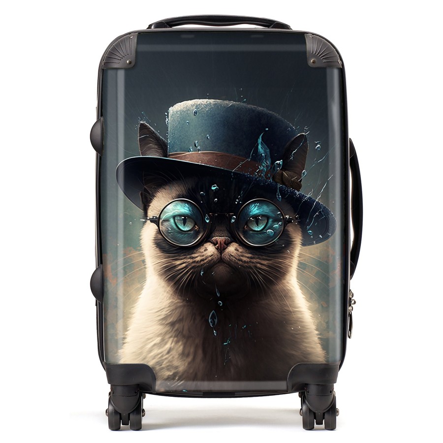 Warren Reed Siamese Cat Splashart Suitcase - Cabin