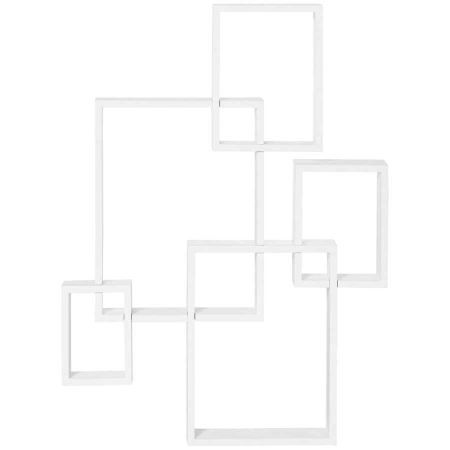 Click to view product details and reviews for Homcom Floating Shelves Interlocking Cube Shelves For Decoration White.