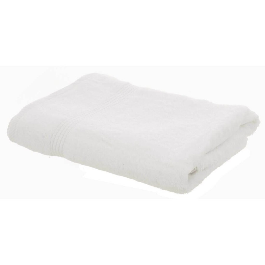 Bamboo Bliss Luxury 600Gsm Bathroom Linen Range - Pure White - Bath Towel
