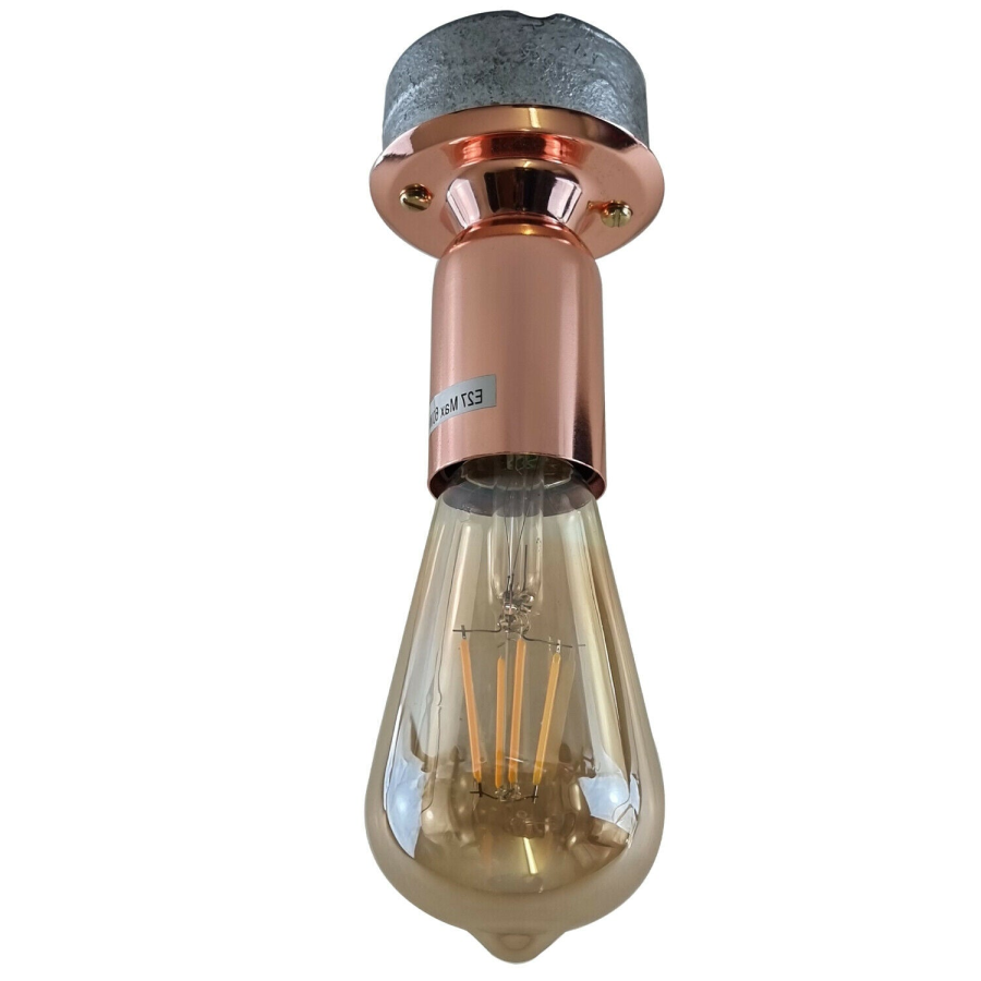 Click to view product details and reviews for Modern Retro Industrial Vintage Ceiling Light Conduit Metal Flush Mount E27 Lamp3665 No.