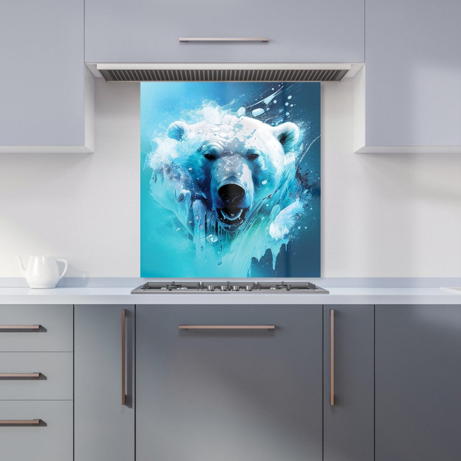 Click to view product details and reviews for Polar Bear Face Splashart Kitchen Splashback W600mm X H650mm.