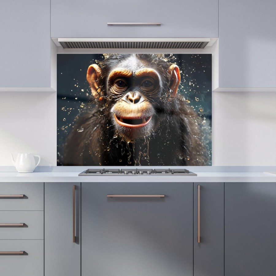 Click to view product details and reviews for Realistic Monkey Face Splashart Kitchen Splashback W595mm X H745mm.