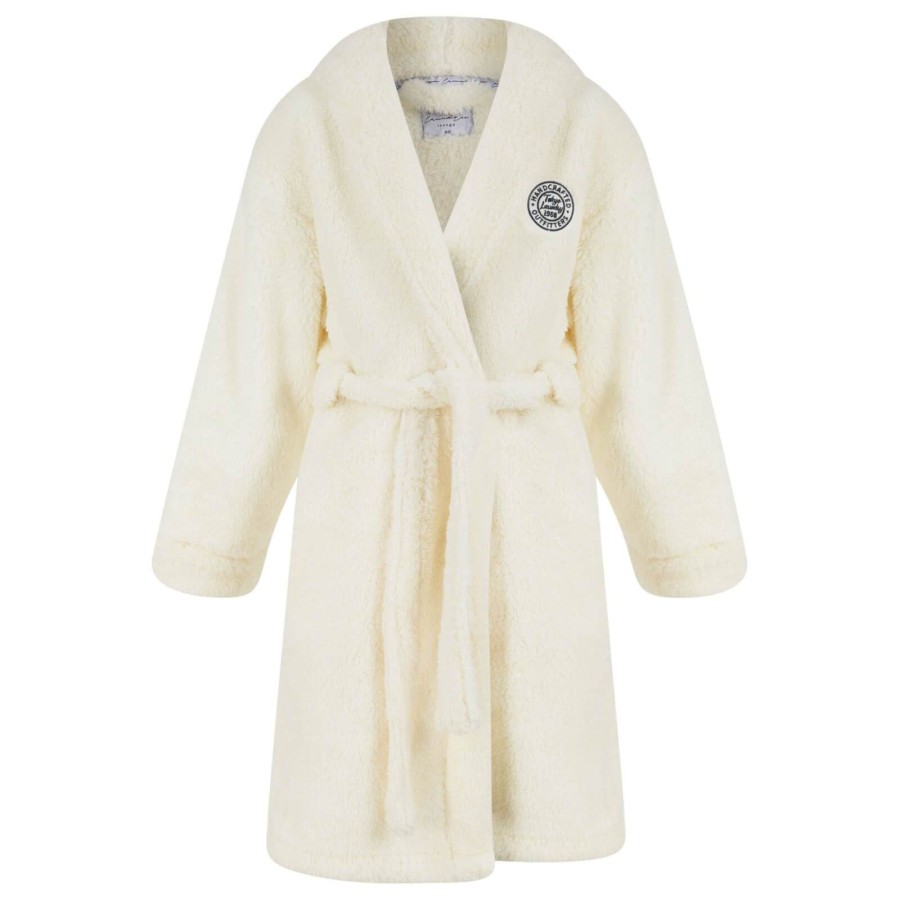 Click to view product details and reviews for Girls Fleece Hooded Dressing Gown Tokyo Laundry Pink Ecru Ecru 9 10.