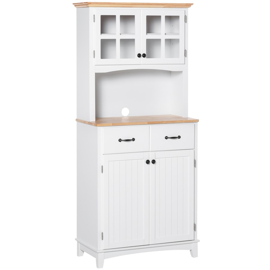 Click to view product details and reviews for Homcom Coastal Kitchen Cupboard Storage Cabinet W Drawer Microwave Counter.