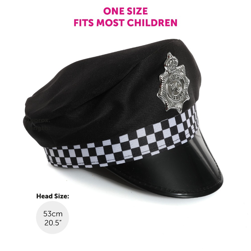 Childs Black Police Hat