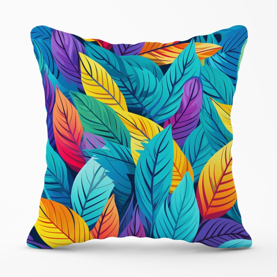 Bright Colourful Leaves Cushions