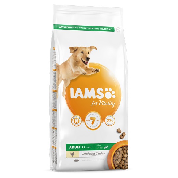 Iams For Vitality Adult Large Breeds Fresh Chicken 2/12Kg - 2Kg