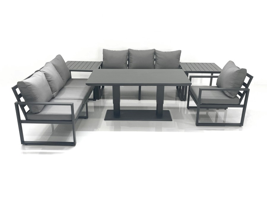 Click to view product details and reviews for Fimous Outdoor Garden Furniture Set Aluminium Lounge Sofa Adjustable Rising Lifting Dining Table Sets With 2 Side Tables Dark Grey. Click to view product details and reviews for Fimous Outdoor Garden Furniture Set Aluminium Lounge Sofa Adjustable Rising Lifting Dining Table Sets With 2 Side Tables Dark Grey.