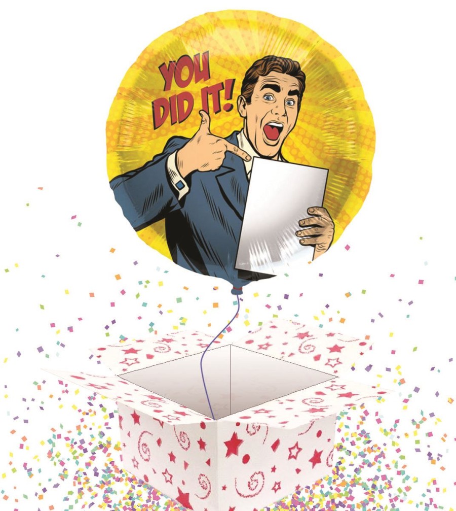Click to view product details and reviews for You Did It Foil Balloon Balloon In A Box.