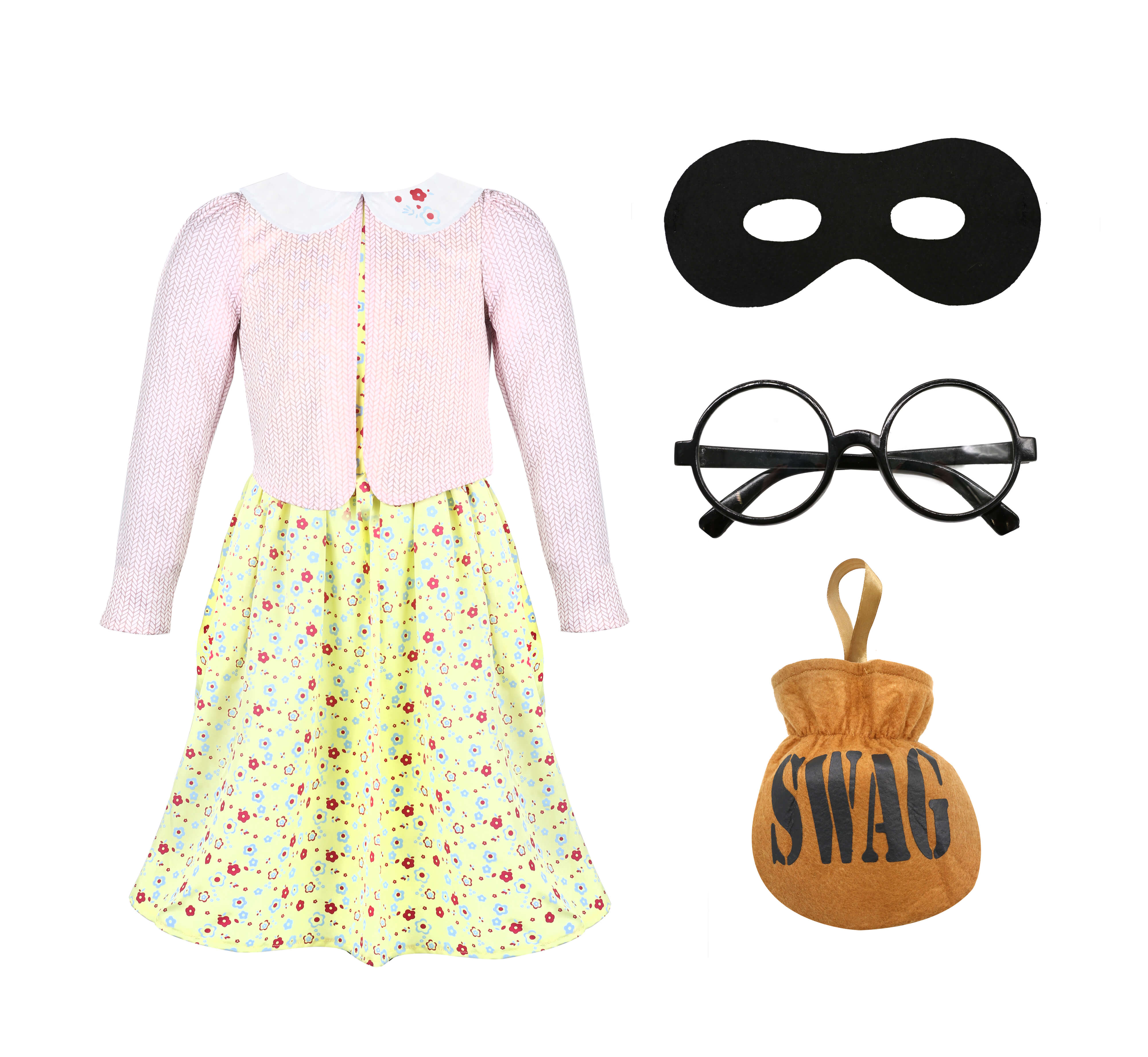 Gangster Granny Costume For Adults - Ladies Burglar Fancy Dress, World Book Day Outfit