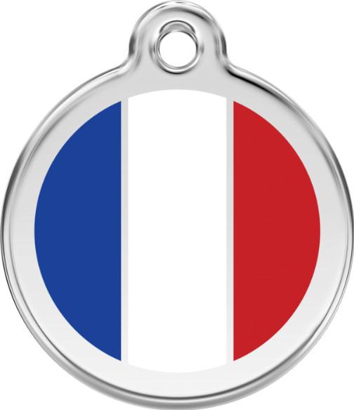Click to view product details and reviews for Red Dingo Enamel Dog Cat Id Tags French Flag Large.