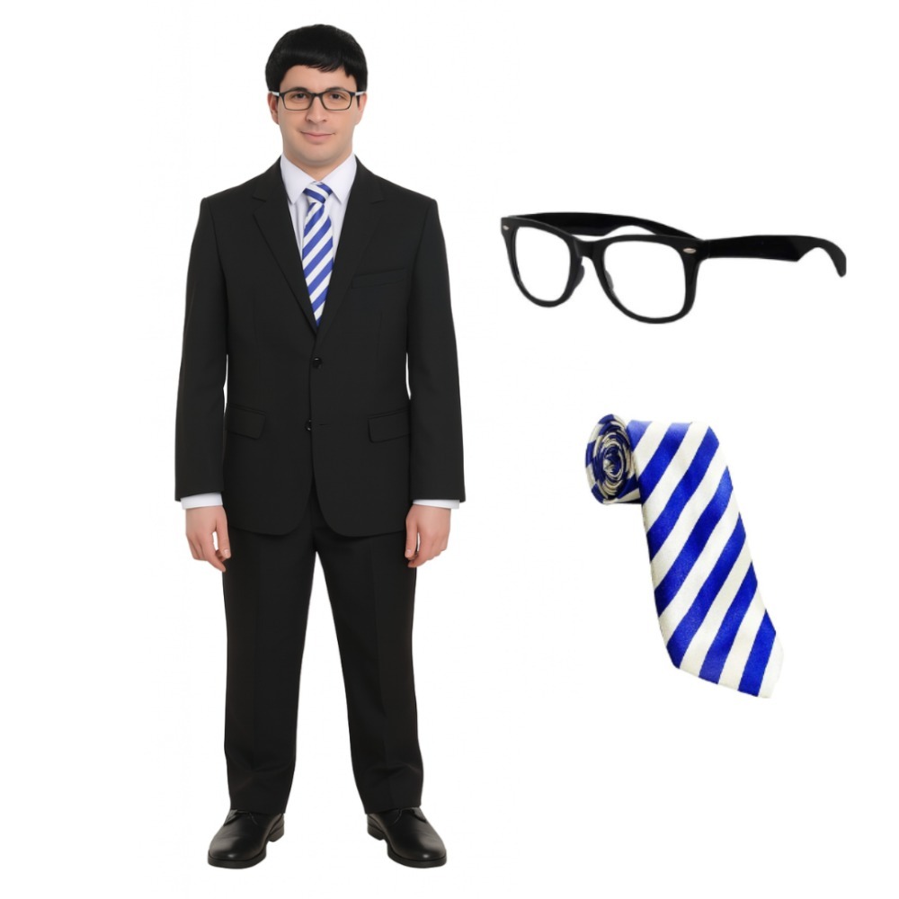Click to view product details and reviews for Adults Will Costume Set 3 Pcs Suit Glasses Tie Xlarge.
