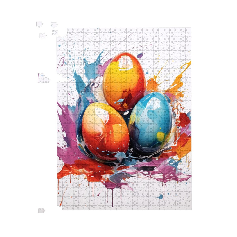 Click to view product details and reviews for Watercolour Splashart Easter Eggs Jigsaw Puzzle 1000 Piece.