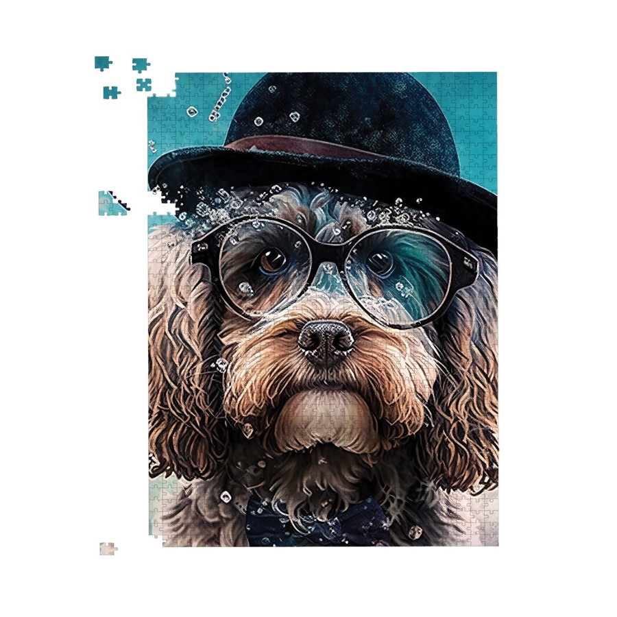 Cockapoo Dog Splashart Jigsaw Puzzle