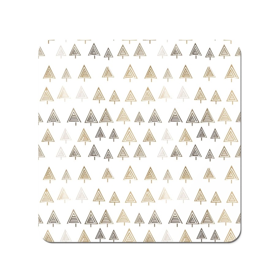 Geometric Christmas Tree Pattern Coasters | Cazaar