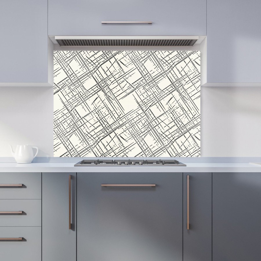 Click to view product details and reviews for Monochrome Distressted Pattern Kitchen Splashback W595mm X H745mm.