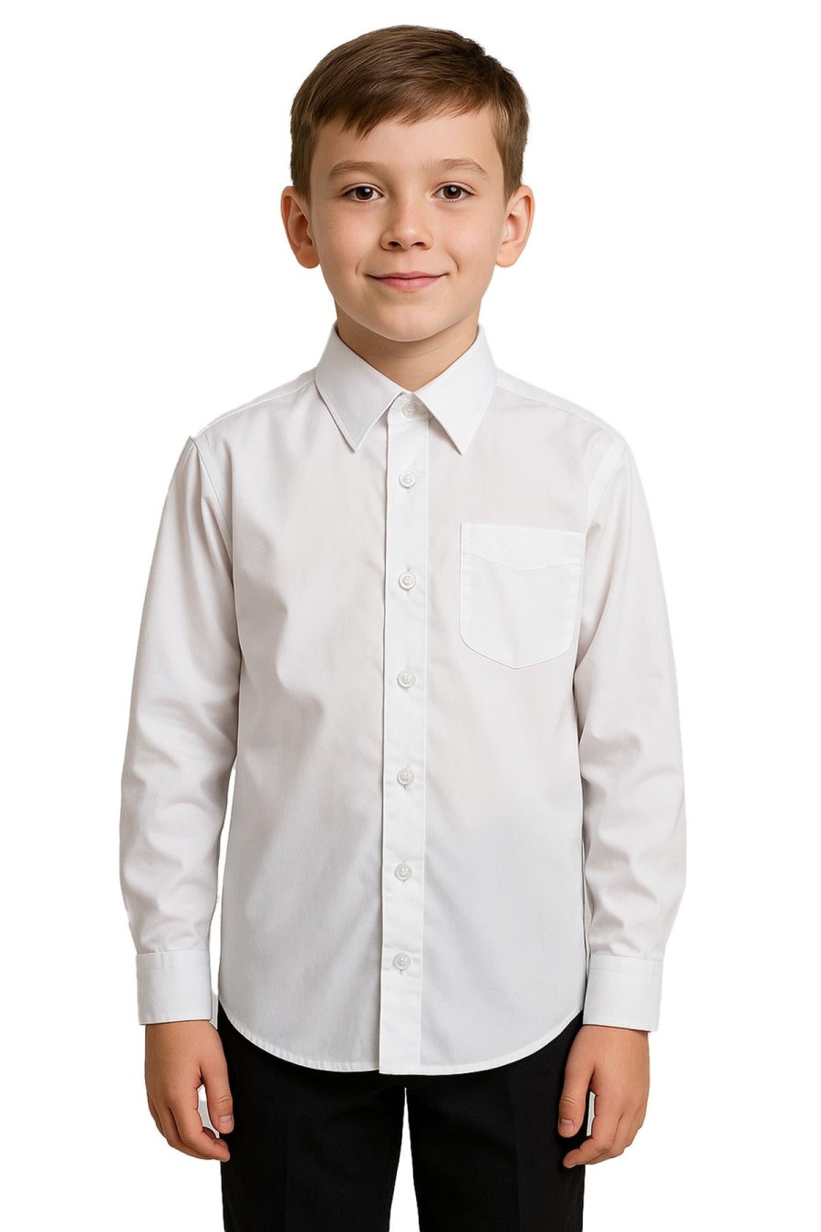 Kids Boys T Shirts Plain School Uniform Shirt Long Sleeves Soft Tank Top & Tees