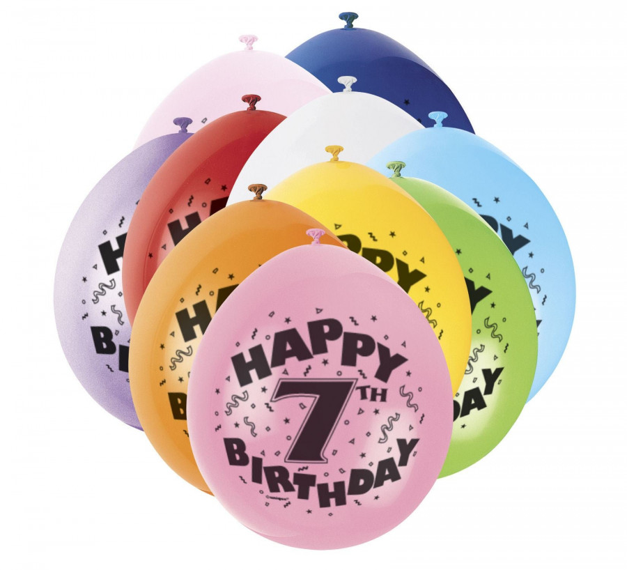 Click to view product details and reviews for 7th Birthday Latex Balloons 10 Pack.