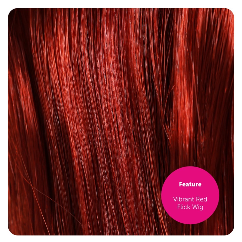 70's Pop Poncho with Auburn Flick Wig