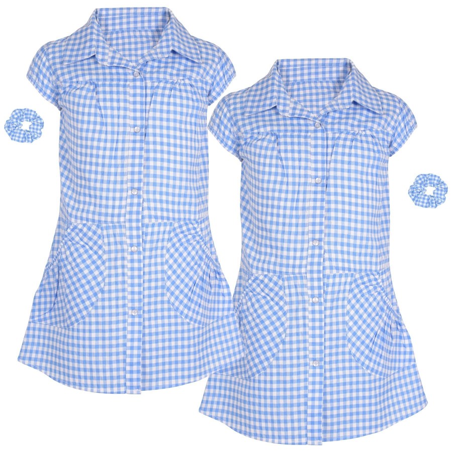 Click to view product details and reviews for Girls Gingham School Dress Pack Of 2 Check Print Dresses With Matching Scrunchie 8 9 Years Blue. Click to view product details and reviews for Girls Gingham School Dress Pack Of 2 Check Print Dresses With Matching Scrunchie 8 9 Years Blue.