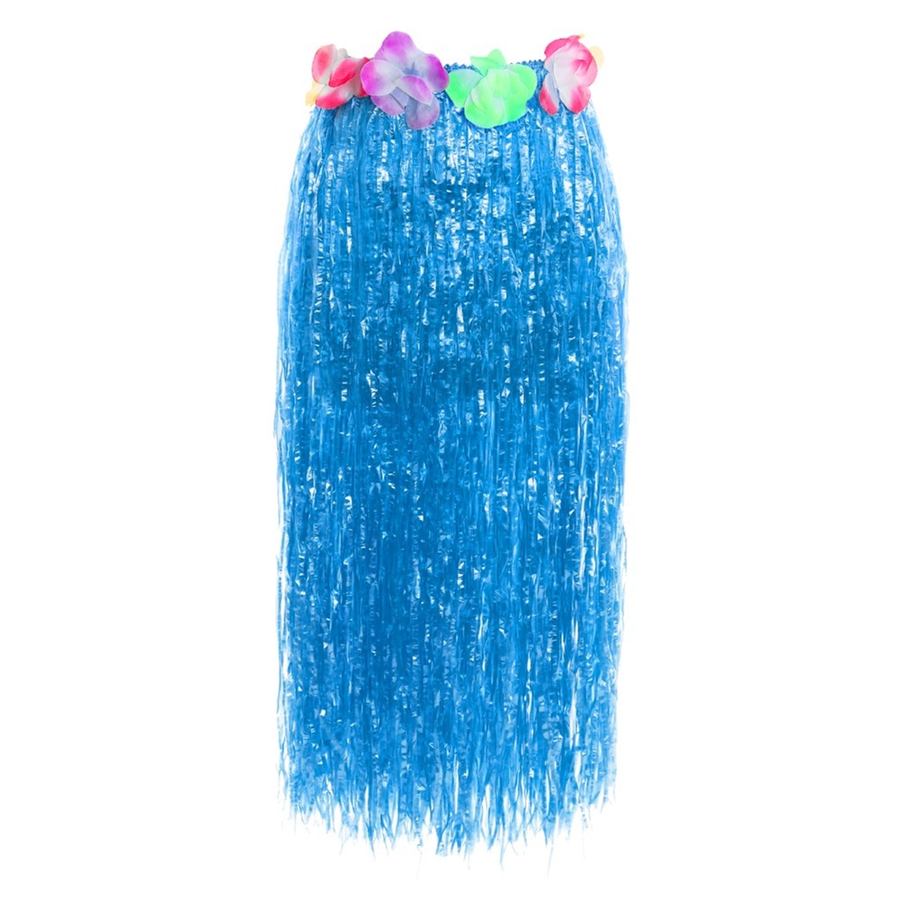 80cm Hawaiian Long Blue Hula Skirt