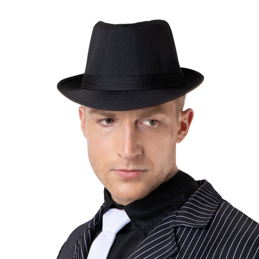 Adults Black Trilby Hats