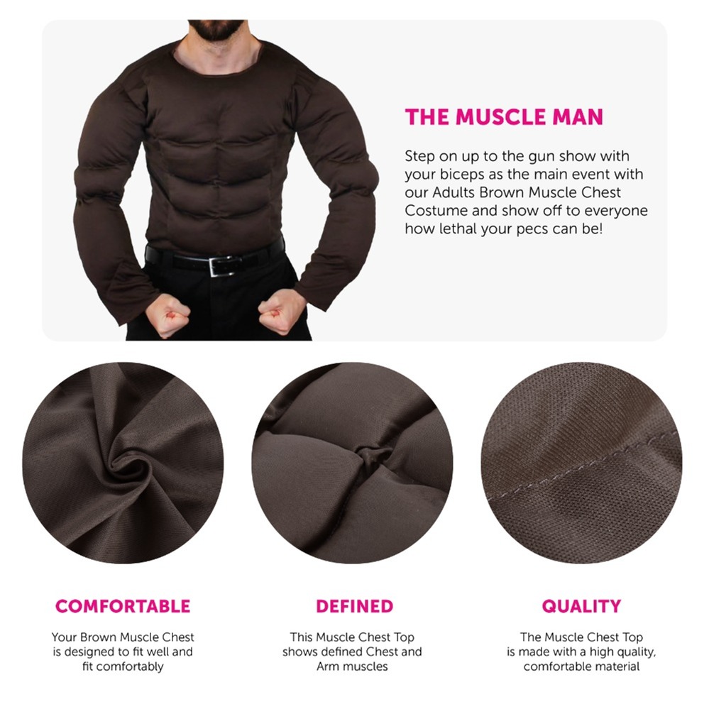 Adults Brown Muscle Chest