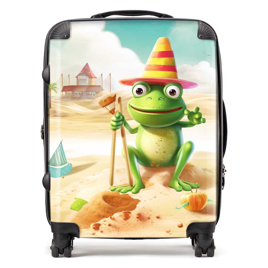 Click to view product details and reviews for Happy Frog On A Beach Holiday Suitcase Large.
