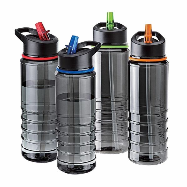 Bpa Free Flip Straw Tritan Drinks Sport Hydration Water Bottle Cycling Hiking Perfect For Taking With You To The Gym Work School Pack Of 4