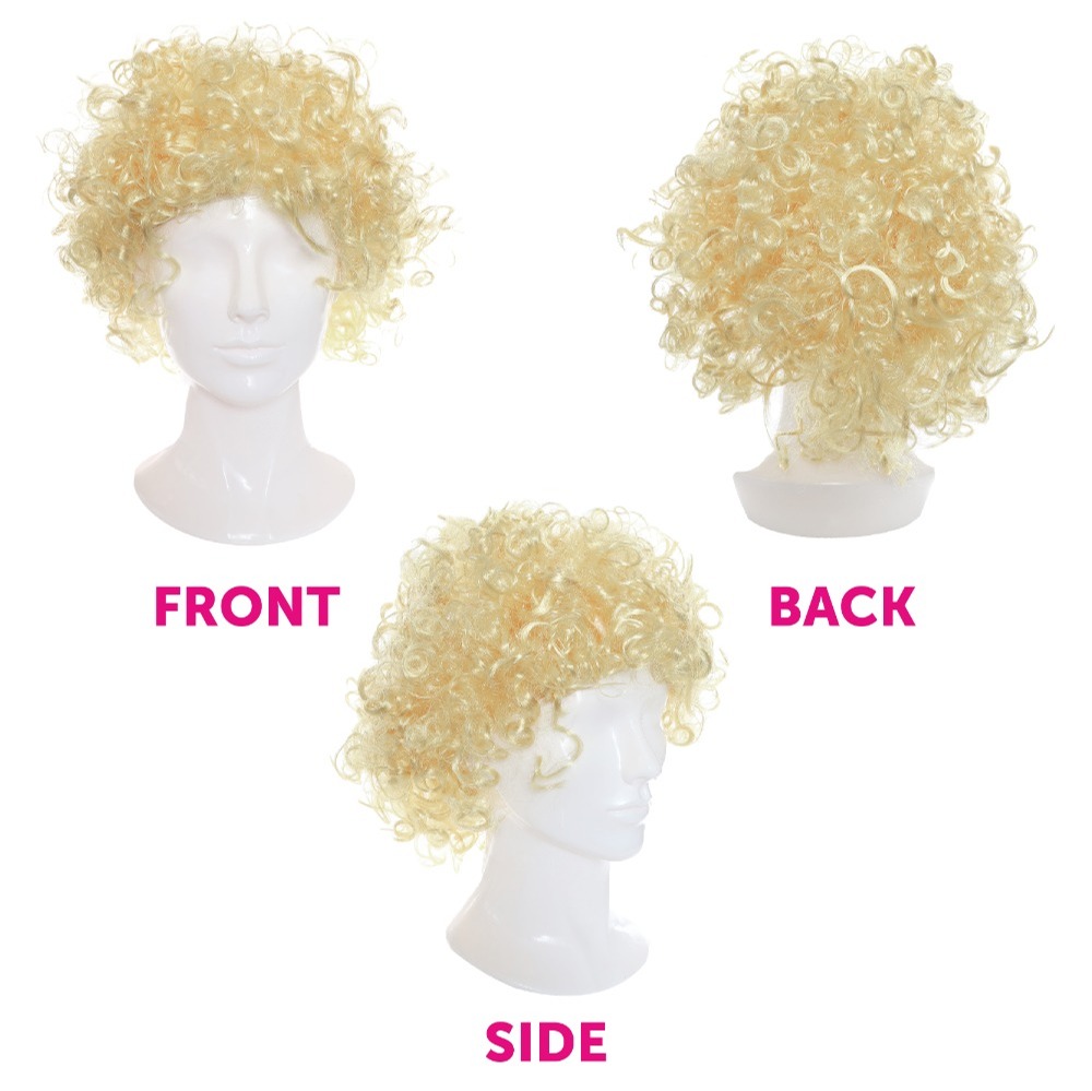 70's Cop Accessories Set with Blonde Wig