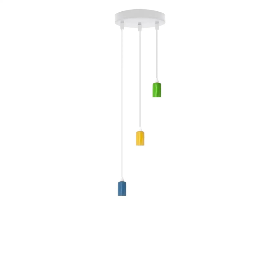 Click to view product details and reviews for 3 Light Pendant Light Flex 95cm Indoor Lighting E27 5807 3 Head Round No.