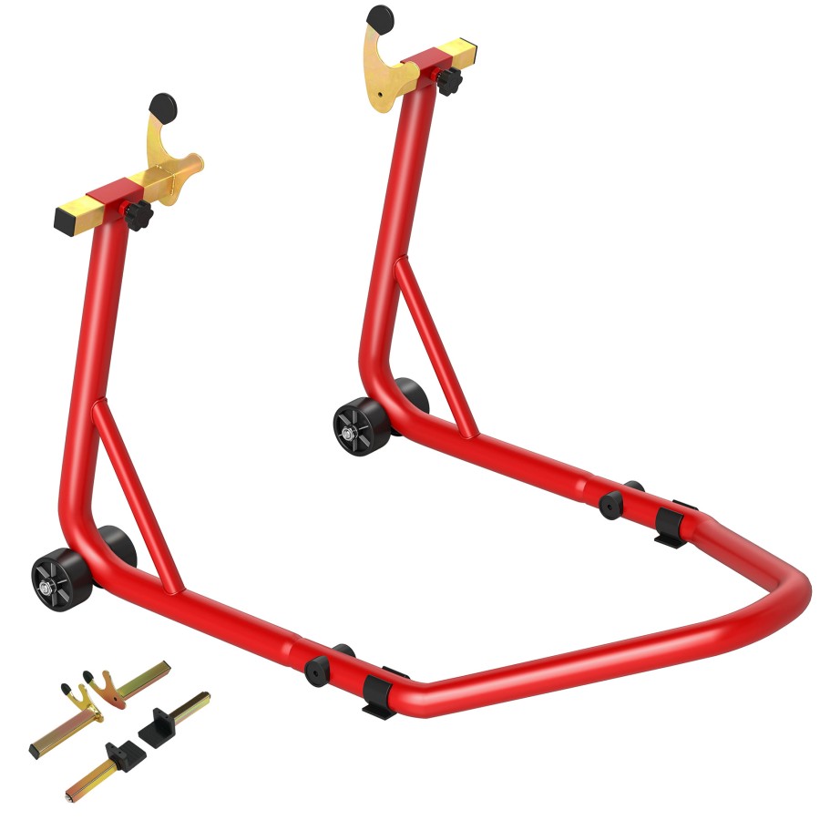 Click to view product details and reviews for Homcom Motorcycle Rear Wheel Stand 544 Kg Capacity Heavy Duty Steel Motorbike Motorcycle Paddock Stand Lift With Adjustable U L Forks Wheels Non.