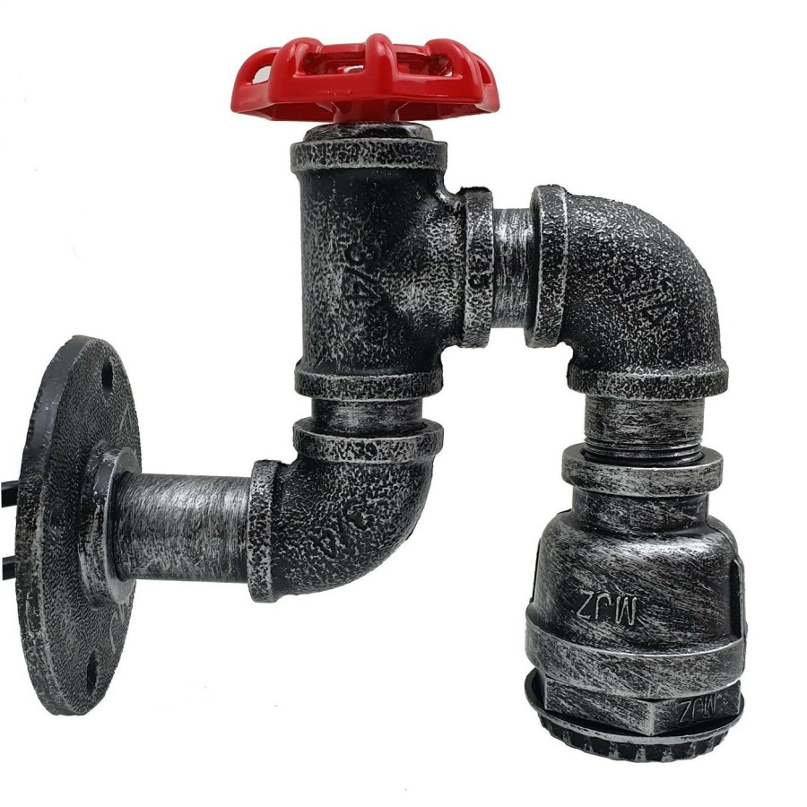 Click to view product details and reviews for Vintage Industrial Water Pipe Lamp Retro Light Steampunk Wall Sconce2173 Brushed Silver.
