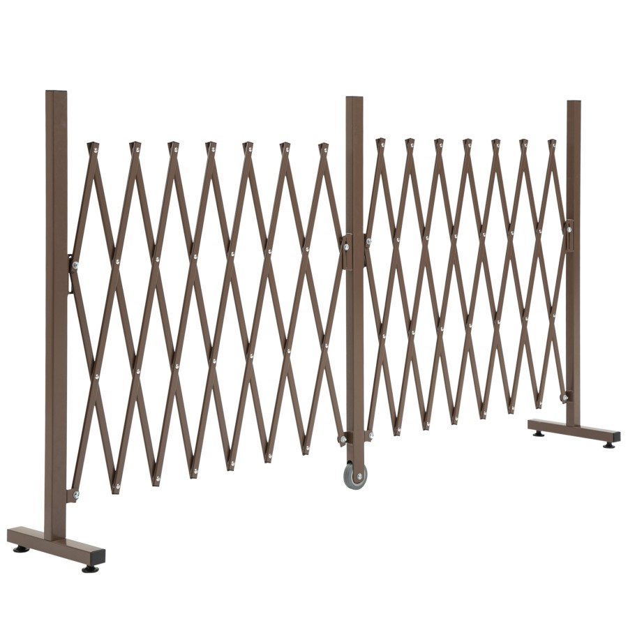 Outsunny Freestanding Garden Fencing Expanding Picket Fence Trellis Movable Scissor Grid Foldable Garden Screen Panel For Patio Lawn Decoration 40