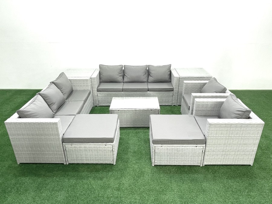Click to view product details and reviews for Fimous Outdoor Rattan Sofa Garden Furniture Set With 2 Armchairs Oblong Coffee Table 2 Big Footstools 2 Side Tables Light Grey Mixed. Click to view product details and reviews for Fimous Outdoor Rattan Sofa Garden Furniture Set With 2 Armchairs Oblong Coffee Table 2 Big Footstools 2 Side Tables Light Grey Mixed.