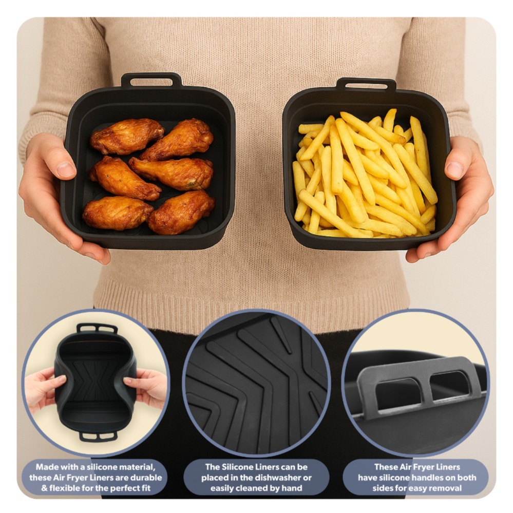Tydi Silicone Air Fryer Liners – Pack of 2