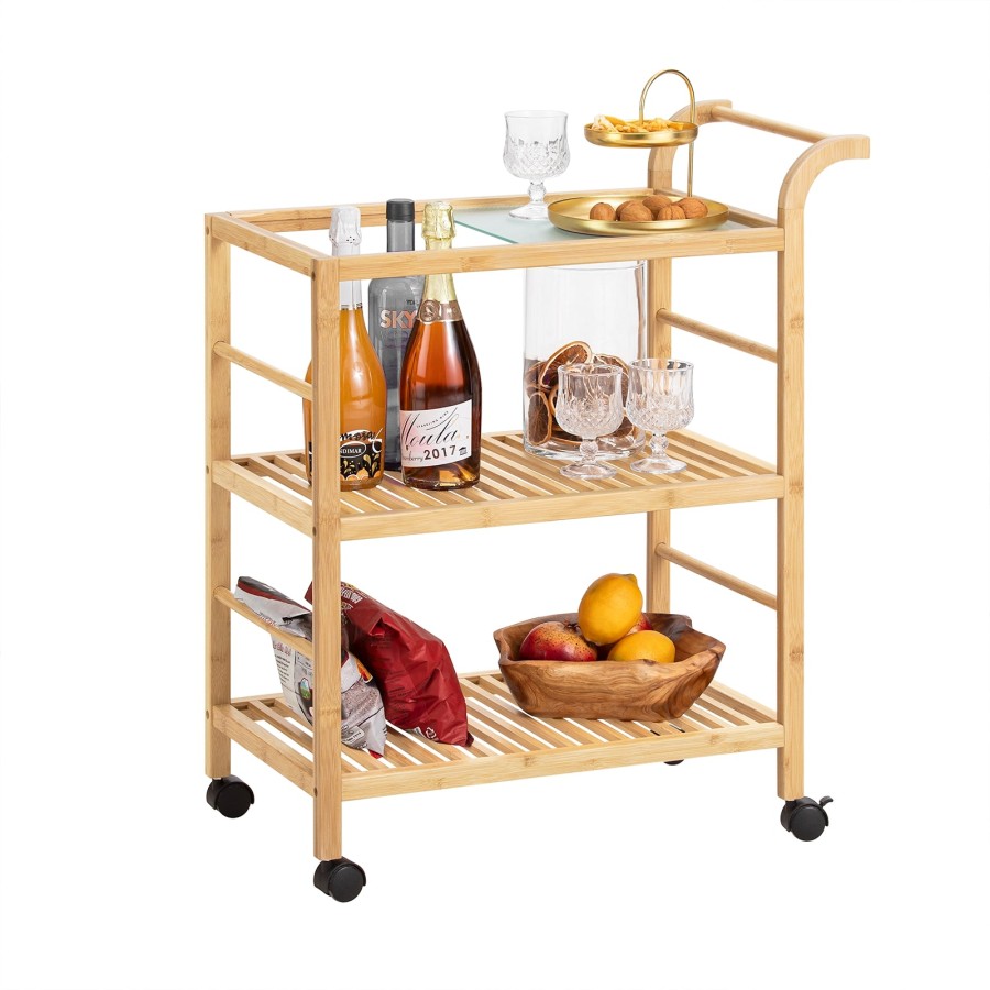 Click to view product details and reviews for Sobuy Svw24 N 3 Tiers Kitchen Trolley Serving Trolley Kitchen Cart Natural.