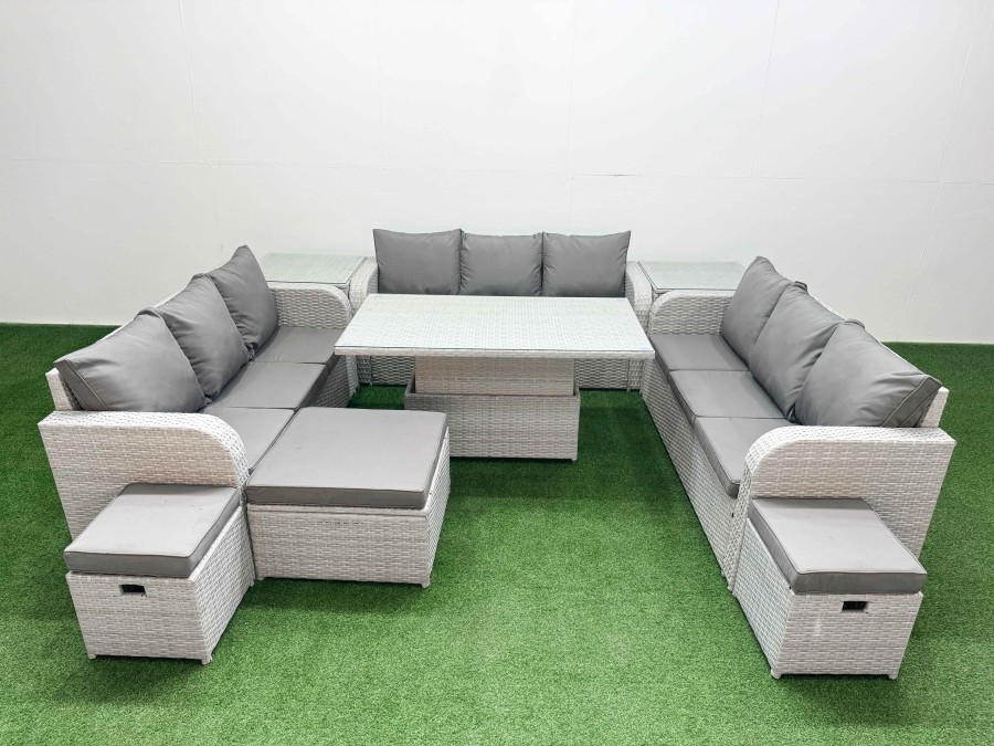 Click to view product details and reviews for Fimous Pe Rattan Lounge Sofa Set 12 Seater Outdoor Garden Furniture Set With Adjustable Lifting Dining Or Coffee Table 3 Seater Sofa 3 Stools 2 Side T. Click to view product details and reviews for Fimous Pe Rattan Lounge Sofa Set 12 Seater Outdoor Garden Furniture Set With Adjustable Lifting Dining Or Coffee Table 3 Seater Sofa 3 Stools 2 Side T.