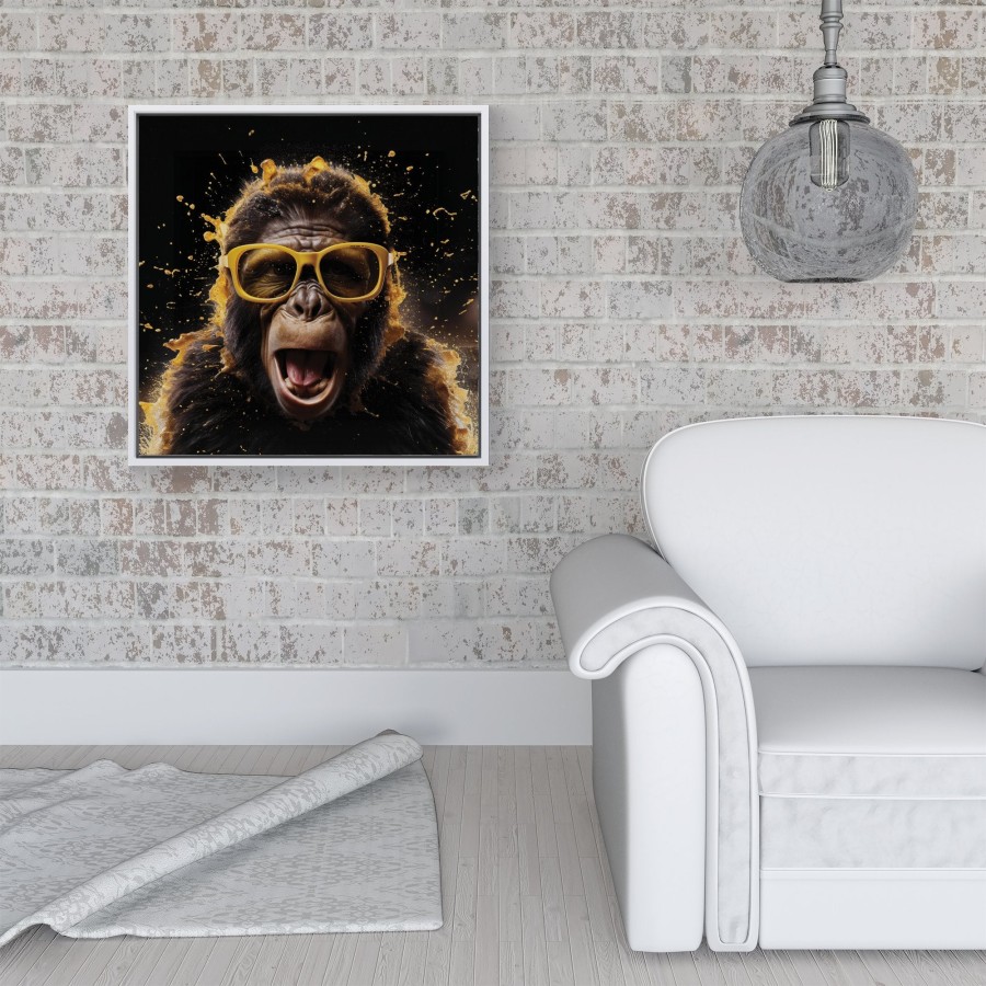Click to view product details and reviews for Splashart Monkey Face With Yellow Glasses Framed Canvas 16 X 16 White. Click to view product details and reviews for Splashart Monkey Face With Yellow Glasses Framed Canvas 16 X 16 White.