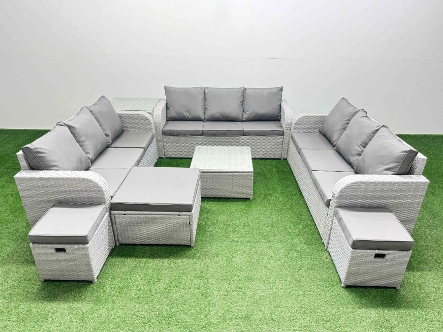 Click to view product details and reviews for Fimous Pe Rattan Lounge Sofa Set 12 Seater Outdoor Garden Furniture Set With Square Coffee Table 3 Seater Sofa 3 Stools Side Table Light Grey. Click to view product details and reviews for Fimous Pe Rattan Lounge Sofa Set 12 Seater Outdoor Garden Furniture Set With Square Coffee Table 3 Seater Sofa 3 Stools Side Table Light Grey.